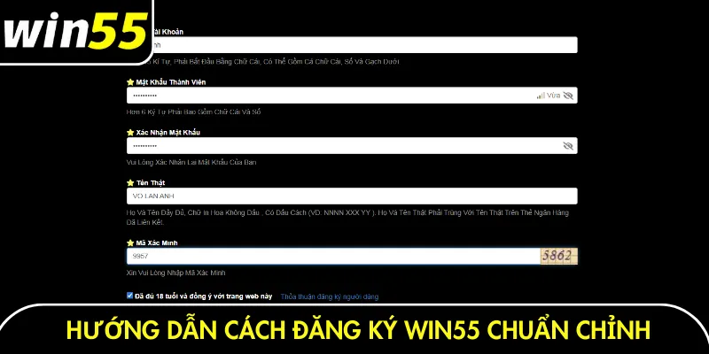 Hướng dẫn cách đăng ký Win55 chuẩn chỉnh