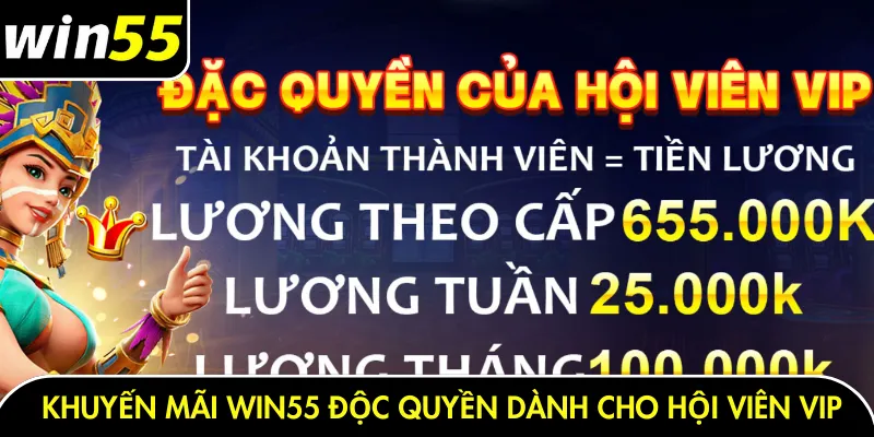 Khuyến mãi Win55 độc quyền dành cho hội viên VIP