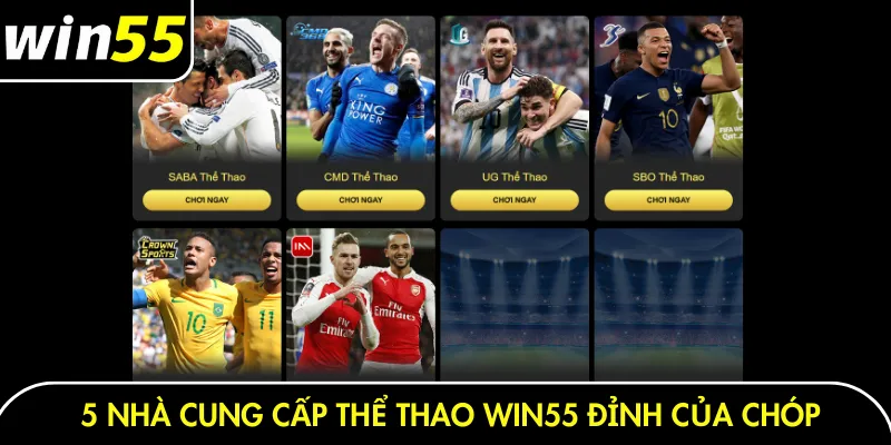 5 nhà cung cấp thể thao Win55 đỉnh của chóp